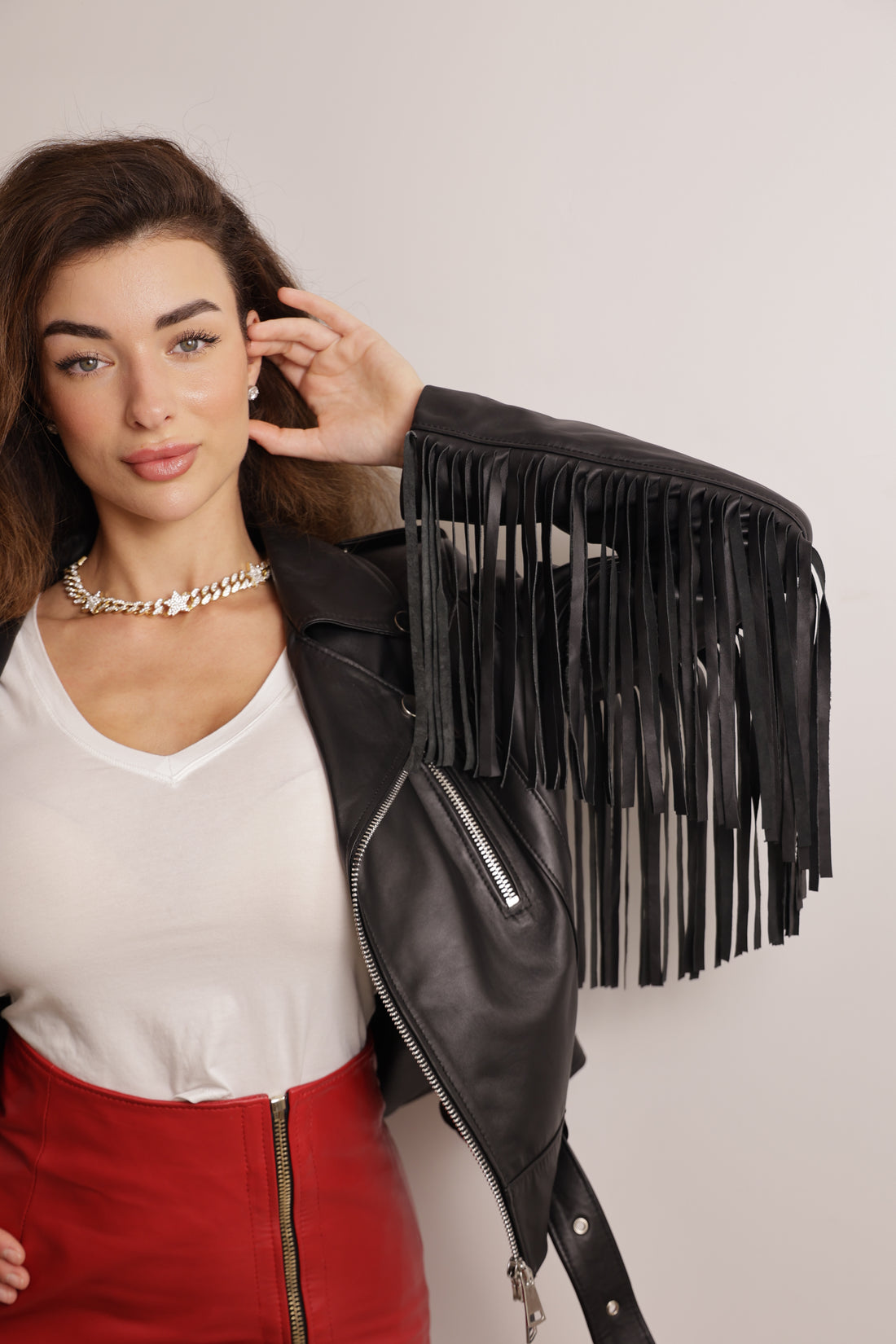 Stella Leather Fringe Jacket