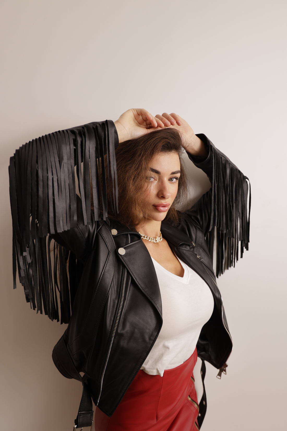 Stella Leather Fringe Jacket