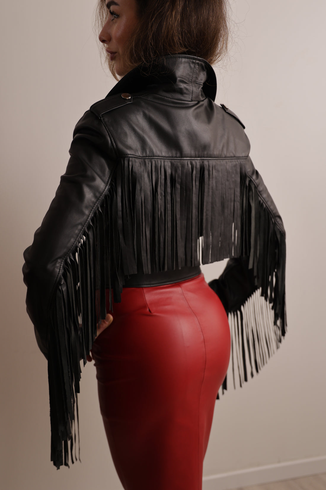 Stella Leather Fringe Jacket