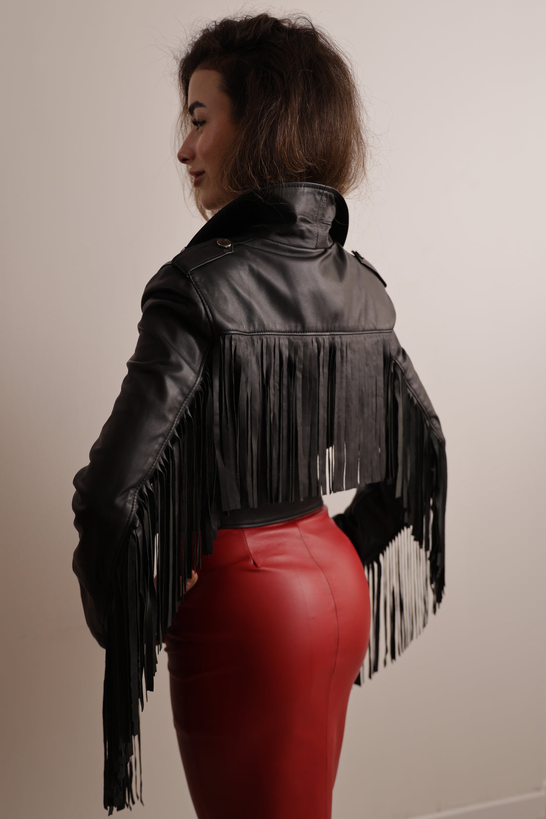 Stella Leather Fringe Jacket
