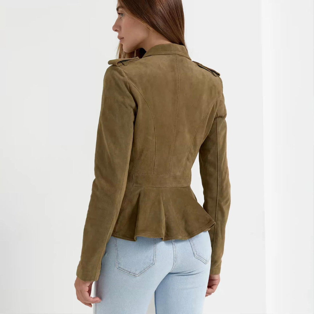 BARBARA, veste en daim super féminine