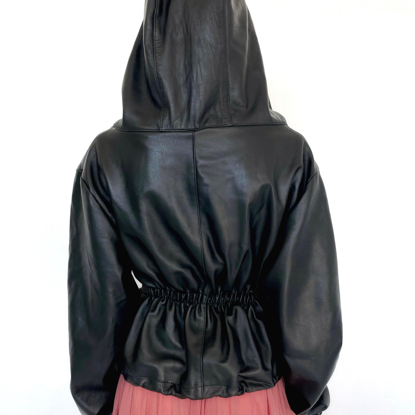 KELLY, the vintage leather jacket with hood - EVA ROJE
