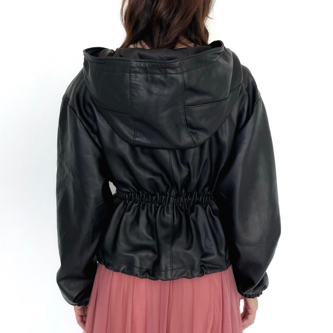 KELLY, the vintage leather jacket with hood - EVA ROJE