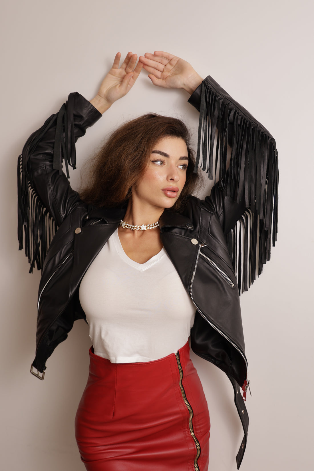 Stella Leather Fringe Jacket